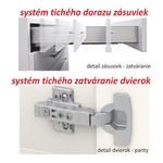 Casa si Gradina - Sanitare - Chiuveta bucatarie si accesorii - Chiuvete bucatarie - Masca chiuveta cu 2 usi, alb super luciu HG, LINE ALB - Infinity.ro