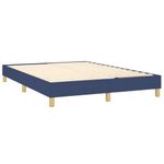 Casa si Gradina - Mobilier - Paturi si accesorii - Paturi - Pat box spring cu saltea, albastru, 140x200 cm, textil - Infinity.ro