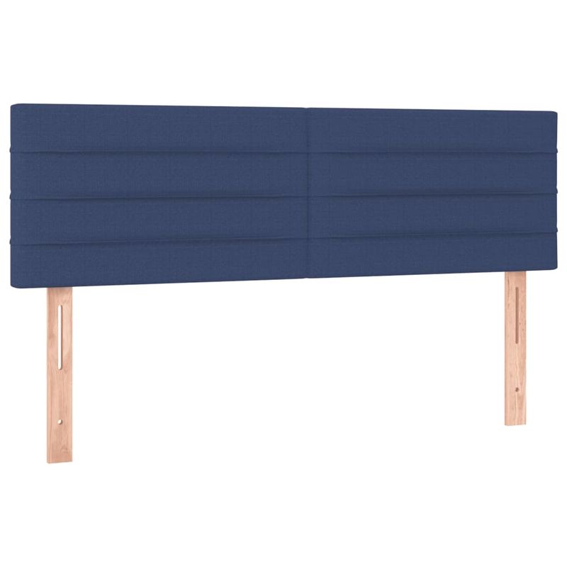 Casa si Gradina - Mobilier - Paturi si accesorii - Paturi - Pat box spring cu saltea, albastru, 140x200 cm, textil - Infinity.ro