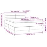 Casa si Gradina - Mobilier - Paturi si accesorii - Paturi - Pat box spring cu saltea, albastru, 140x200 cm, textil - Infinity.ro