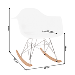 Casa si Gradina - Mobilier - Scaune si fotolii - Fotolii - Fotoliu balansoar, alb/fag, BEDVER - Infinity.ro