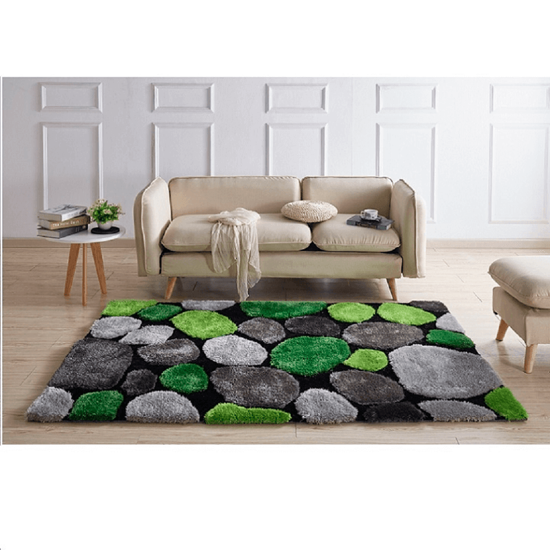 Casa si Gradina - Textile si covoare - Covoare - Covoare casa - Covor 100x140 cm, verde/gri/negru, PEBBLE TYP 1 - Infinity.ro