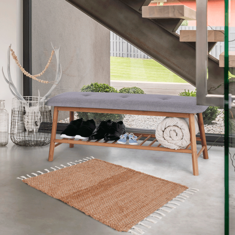 Casa si Gradina - Mobilier - Scaune si fotolii - Tabureti - Lavita, bambus natural/gri, LAVIDA TYP 3 - Infinity.ro