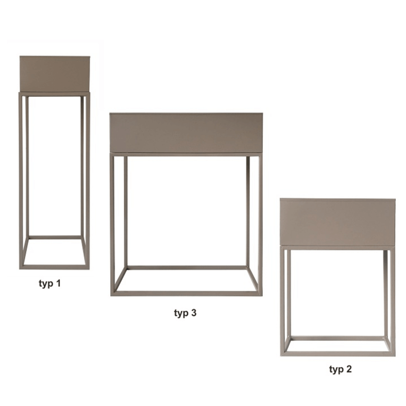 Casa si Gradina - Gradinarit si plante - Plante si ghivece - Ghivece si suporturi - Ghiveci de flori din metal multifunctional, gri deschis Taupe, INDIZE TYP 3 WL4214 - Infinity.ro