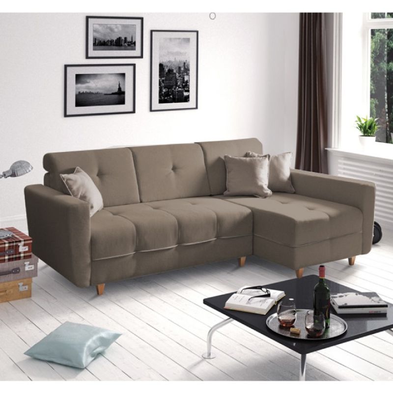 Casa si Gradina - Mobilier - Canapele si coltare - Coltare - Coltar, maro/maro deschis, dreapta, HAKAN - Infinity.ro