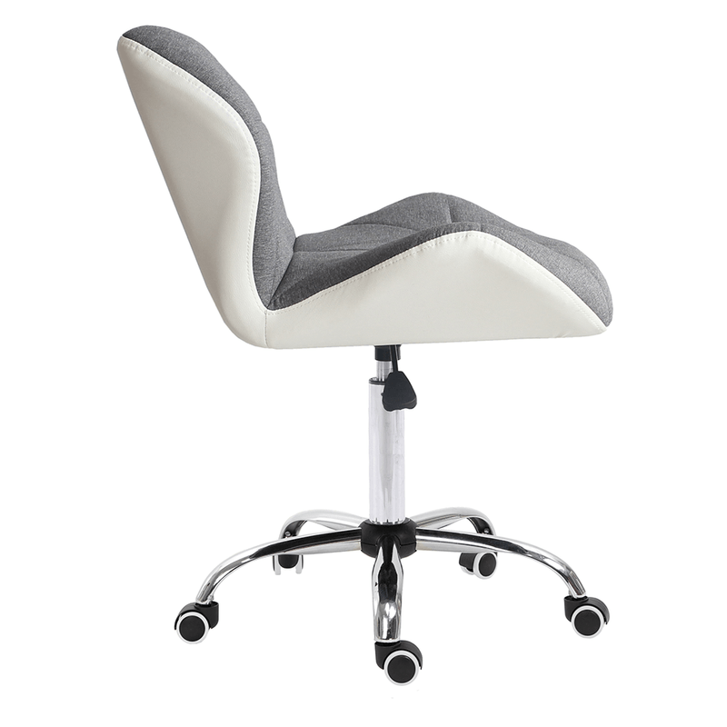 Casa si Gradina - Mobilier - Scaune si fotolii - Fotolii - Fotoliu de birou alb/gri/crom, BADAR - Infinity.ro