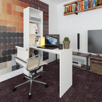 Casa si Gradina - Mobilier - Mese si birouri - Birouri - Masa (birou) multifunctionala, alb, 125x50 cm, JASMIN - Infinity.ro