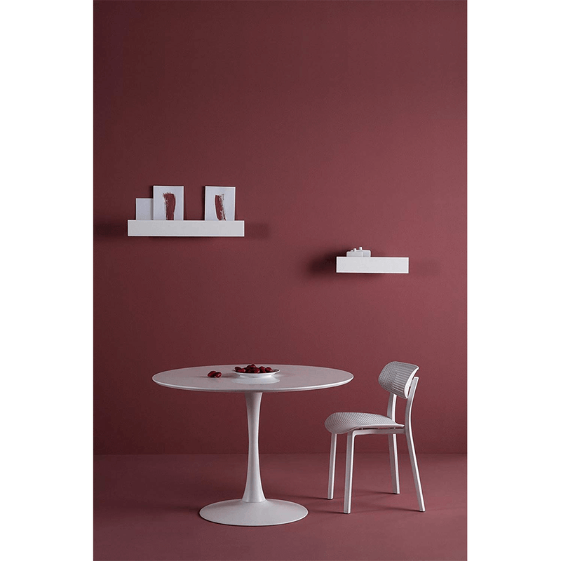 Casa si Gradina - Mobilier - Mese si birouri - Mese bucatarie si dining - Masa dining, runda, alb mat, diametru 80 cm, REVENTON - Infinity.ro