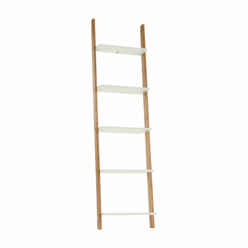Casa si Gradina - Mobilier - Biblioteci si rafturi - Etajere - Etajera, alb/bambus, GAPA TYP 3 - Infinity.ro