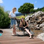 Casa si Gradina - Gradina si terasa - Balansoare si hamace - Balansoare - Fotoliu balansoar de gradina, gri, ELVIO - Infinity.ro