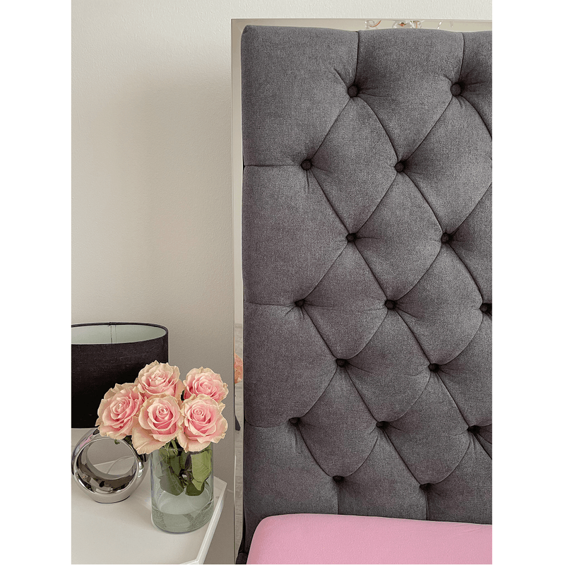 Casa si Gradina - Mobilier - Paturi si accesorii - Paturi - Pat, gri inchis, 180x200, NADIA - Infinity.ro