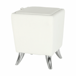 Casa si Gradina - Mobilier - Scaune si fotolii - Tabureti - Taburet, piele ecologica alba/picioare cromate, DARS NEW - Infinity.ro