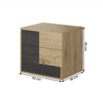 Casa si Gradina - Mobilier - Seturi de mobilier - Seturi dormitor - Set dormitor, stejar artizan/ pin norvegian negru, BAFRA - Infinity.ro