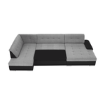 Casa si Gradina - Mobilier - Canapele si coltare - Canapele - Canapea, gri/negru, model stanga, LIBERTO U - Infinity.ro