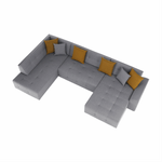 Casa si Gradina - Mobilier - Canapele si coltare - Canapele - Canapea, gri/mustar, model stanga, BELLIS U - Infinity.ro