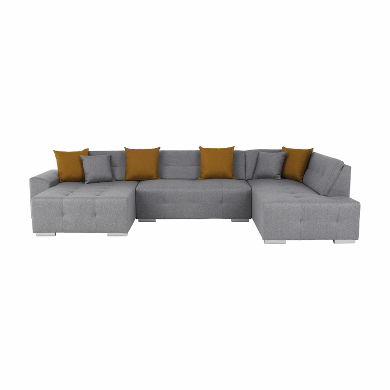 Casa si Gradina - Mobilier - Canapele si coltare - Canapele - Canapea, gri/mustar, model dreapta, BELLIS U - Infinity.ro