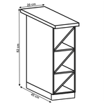 Casa si Gradina - Mobilier - Comode si corpuri - Corpuri bucatarie - Cabinet inferior deschis, alb, LAYLA D20W - Infinity.ro