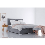Casa si Gradina - Mobilier - Paturi si accesorii - Paturi - Pat boxspring, gri, 180x200, MEGAN - Infinity.ro