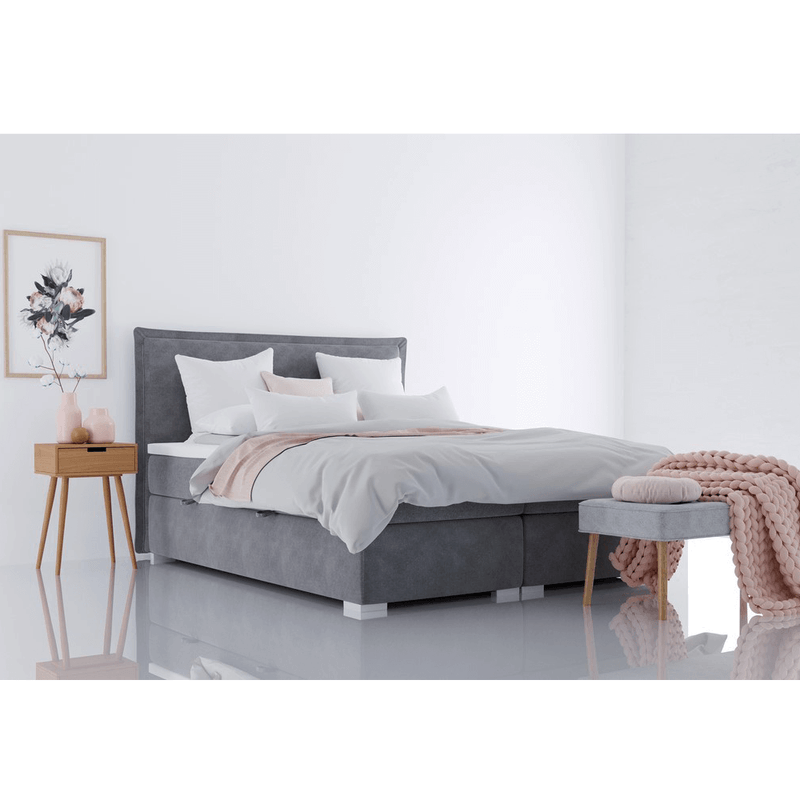 Casa si Gradina - Mobilier - Paturi si accesorii - Paturi - Pat boxspring, gri, 180x200, MEGAN - Infinity.ro