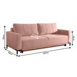 Casa si Gradina - Mobilier - Canapele si coltare - Canapele - Canapea, roz invechit, RAMOS - Infinity.ro