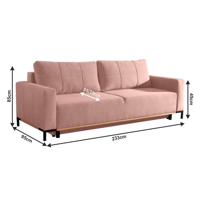 Casa si Gradina - Mobilier - Canapele si coltare - Canapele - Canapea, roz invechit, RAMOS - Infinity.ro