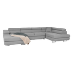 Casa si Gradina - Mobilier - Canapele si coltare - Coltare - Coltar, gri deschis, model dreapta, AMARETO U - Infinity.ro