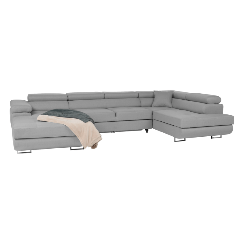 Casa si Gradina - Mobilier - Canapele si coltare - Coltare - Coltar, gri deschis, model dreapta, AMARETO U - Infinity.ro