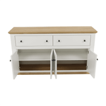 Casa si Gradina - Mobilier - Comode si corpuri - Comode - Scrin MZ10, alb / stejar grand, LEON - Infinity.ro