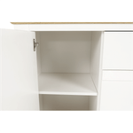 Casa si Gradina - Mobilier - Comode si corpuri - Comode - Scrin MZ11, alb / stejar grand, LEON - Infinity.ro