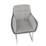 Casa si Gradina - Mobilier - Scaune si fotolii - Scaune - Scaun bucatarie, catifea Velvet gri/material textil, CHIMENA - Infinity.ro