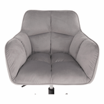 Casa si Gradina - Mobilier - Scaune si fotolii - Scaune - Fotoliu de birou, material catifea gri  /metal, HAGRID - Infinity.ro