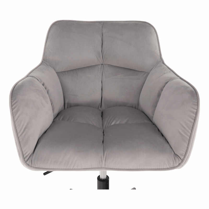 Casa si Gradina - Mobilier - Scaune si fotolii - Scaune - Fotoliu de birou, material catifea gri  /metal, HAGRID - Infinity.ro