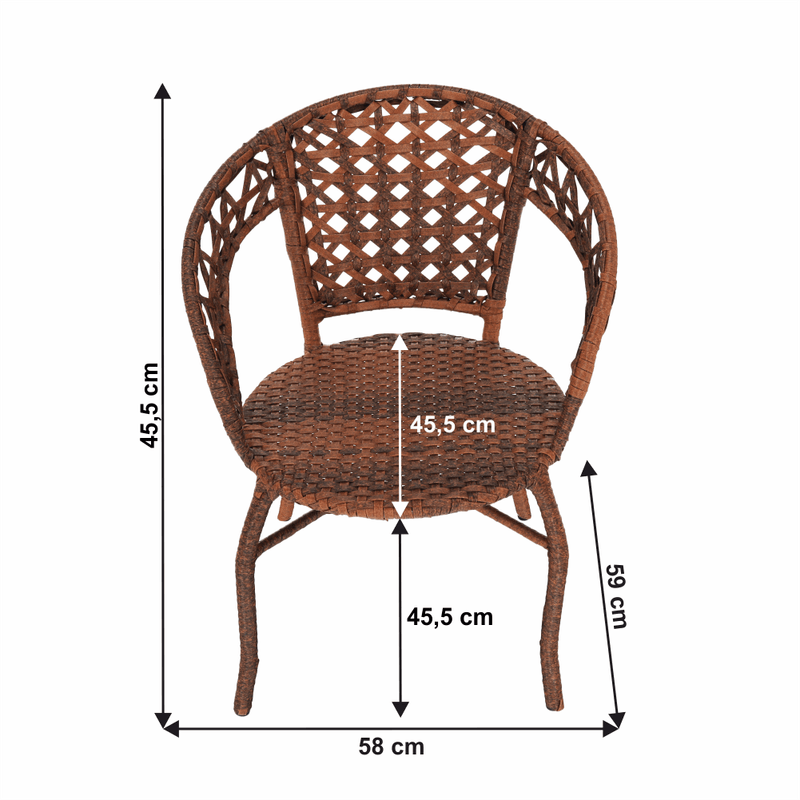 Casa si Gradina - Gradina si terasa - Mobilier exterior - Seturi mobila gradina - Set de gradina din rattan, 1+2, maro, JARUB - Infinity.ro