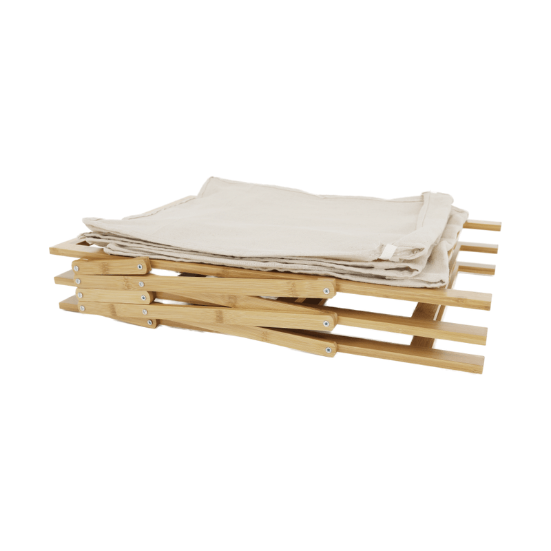 Market - Spalare si intretinere rufe - Uscatoare de rufe si accesorii - Cos pentru rufe cu doua compartimente, natural/bej, NORDIS - Infinity.ro