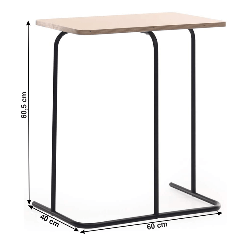 Casa si Gradina - Mobilier - Mese si birouri - Masute de cafea - Masa laterala, stejar / negru, LAVERNE TYPE 2 - Infinity.ro