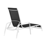 Casa si Gradina - Gradina si terasa - Mobilier exterior - Scaune si sezlonguri gradina - Sezlong de gradina reglabil, gri/alb, ATREO - Infinity.ro