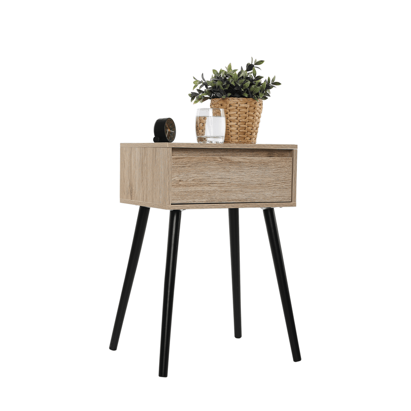 Casa si Gradina - Mobilier - Comode si corpuri - Noptiere - Noptiera / masa, stejar / negru, ALYSANDRA TYPE 1 - Infinity.ro