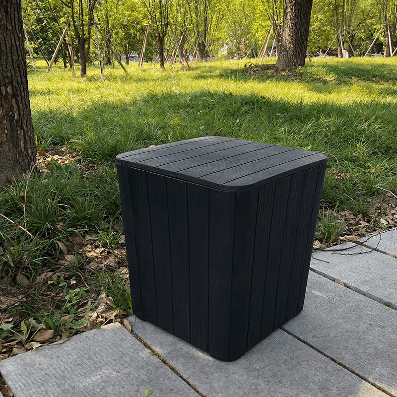 Casa si Gradina - Gradina si terasa - Mobilier exterior - Dulapuri si lazi depozitare exterior - Cutie / masa de depozitare pentru gradina, neagra, IBLIS - Infinity.ro