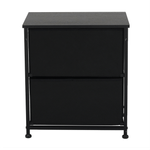 Casa si Gradina - Mobilier - Comode si corpuri - Noptiere - Comoda/noptiera cu sertare din panza, negru/artar rosu, KESIDY TYP 1 - Infinity.ro