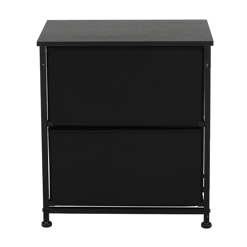 Casa si Gradina - Mobilier - Comode si corpuri - Noptiere - Comoda/noptiera cu sertare din panza, negru/artar rosu, KESIDY TYP 1 - Infinity.ro