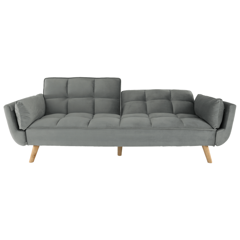 Casa si Gradina - Mobilier - Canapele si coltare - Coltare - Coltar extensibil, catifea gri deschis / fag, KAPRERA NEW - Infinity.ro