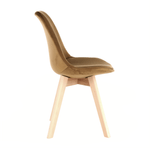 Casa si Gradina - Mobilier - Scaune si fotolii - Scaune - Scaun, catifea Velvet maro/lemn fag, LORITA - Infinity.ro