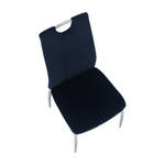Casa si Gradina - Mobilier - Scaune si fotolii - Scaune - Scaun de masa, tesatura albastra din catifea / crom, OLIVA NEW - Infinity.ro