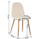 Casa si Gradina - Mobilier - Scaune si fotolii - Scaune - Scaun, tesatura catifea bej / fag, LEGA - Infinity.ro