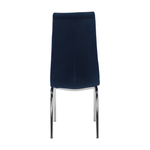 Casa si Gradina - Mobilier - Scaune si fotolii - Scaune - Scaun de masa, tesatura albastra din catifea / crom, GERDA NEW - Infinity.ro