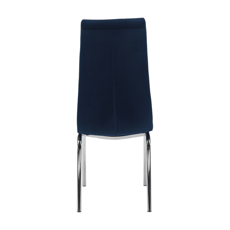 Casa si Gradina - Mobilier - Scaune si fotolii - Scaune - Scaun de masa, tesatura albastra din catifea / crom, GERDA NEW - Infinity.ro