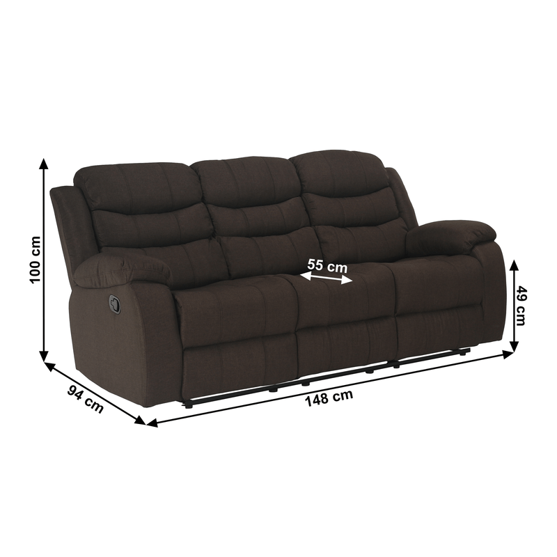 Casa si Gradina - Mobilier - Canapele si coltare - Canapele - Canapea 3+2+1, material textil maro, FABRON 2 NEW - Infinity.ro