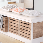 Casa si Gradina - Mobilier - Organizare si depozitare - Bancute - Banca cu 3 sertare, alb/miere, TEDRA NEW - Infinity.ro