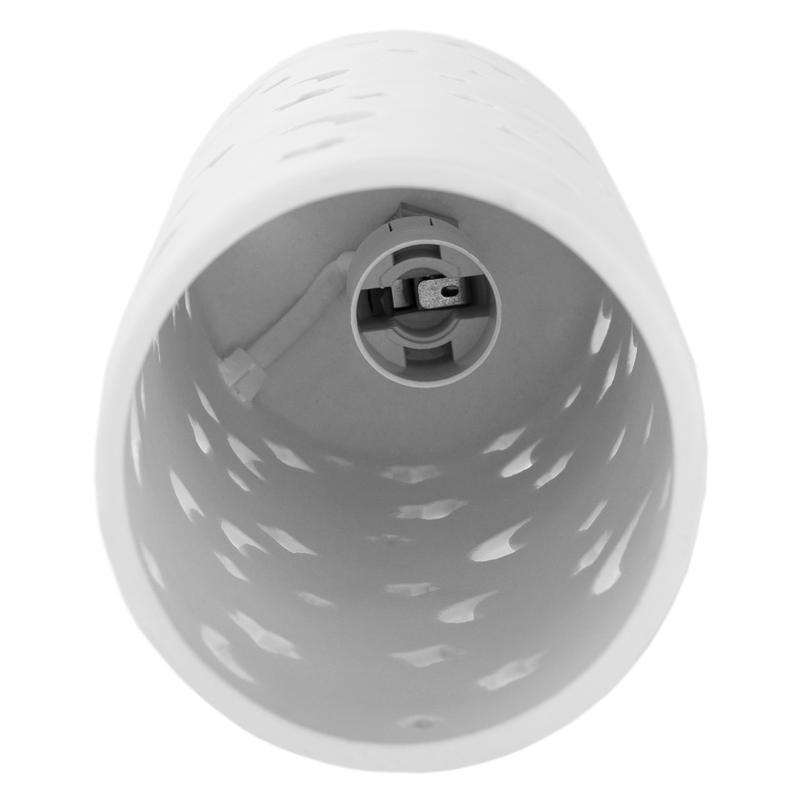 Casa si Gradina - Corpuri si surse de iluminat - Veioze si lampi - Veioze - Lampa de masa din ceramica, model alb / luna, DANAR - Infinity.ro