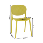 Casa si Gradina - Gradina si terasa - Mobilier exterior - Scaune si sezlonguri gradina - Scaun stivuibil, galben, FEDRA NEW - Infinity.ro